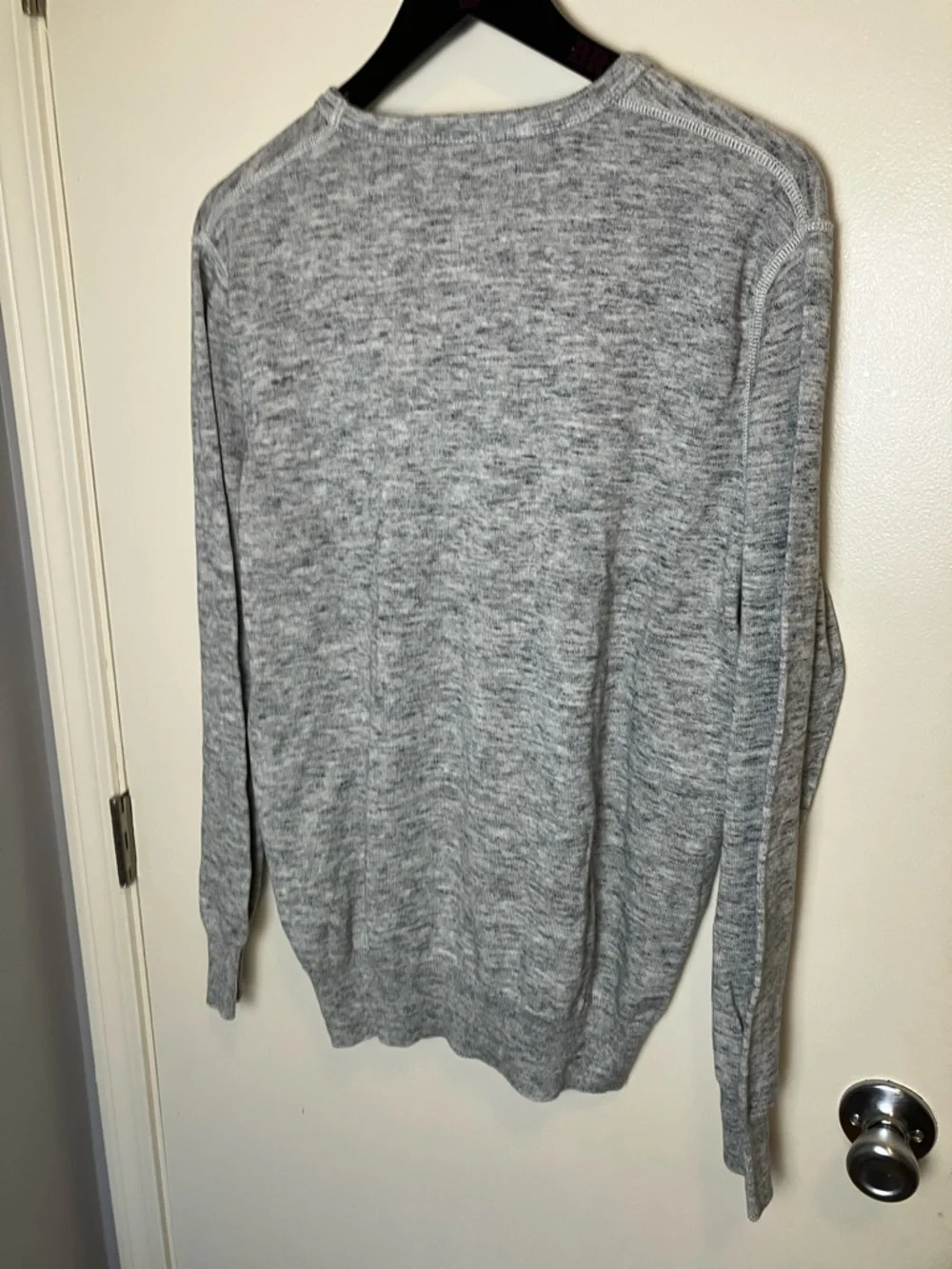 J.Crew Men's Light Grey Cotton‎ Crewneck Sweater XL Minimalist Preppy Classic